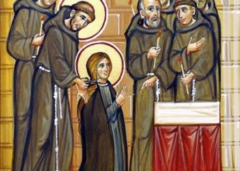 Chiara accolta da francesco