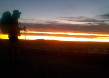 Pellegrino al tramonto