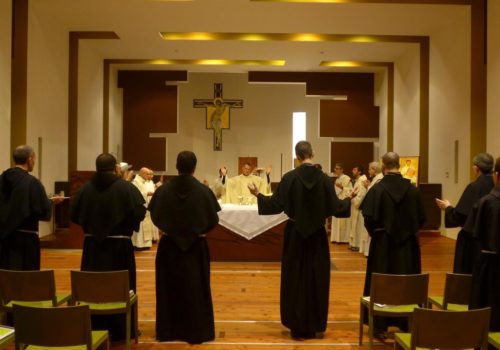 CSAD Padova eucarestia vespertina frati durante la celebrazione eucaristica