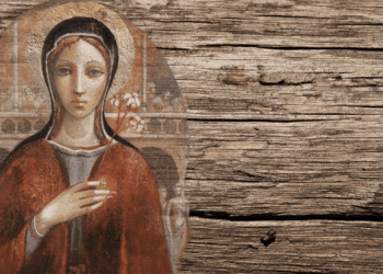 santa Chiara, dipinto su legno